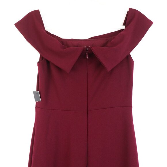 Lulu's Burgundy Off-Shoulder Maxi Dress - Picture 6 of 9